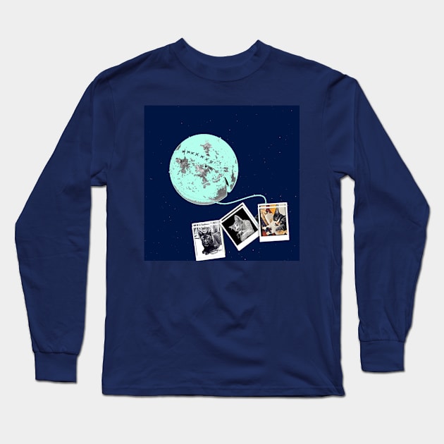 MOON PHOTO CAT Long Sleeve T-Shirt by CATUNIVERSE